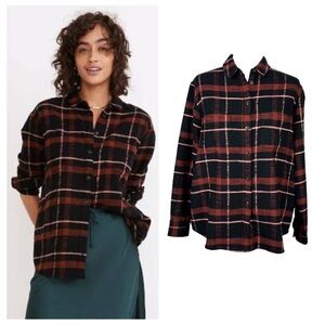 Madewell Flannel Sunday Shirt In Evins Plaid